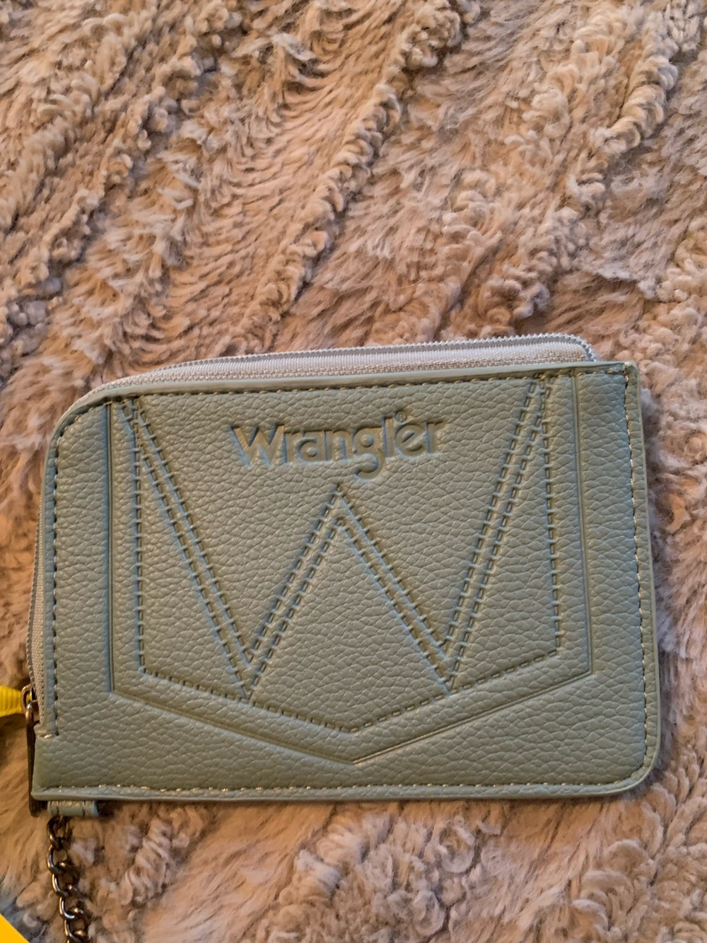Wrangler Compact Zip Wallet in Sage Green/ Blue - NWT
